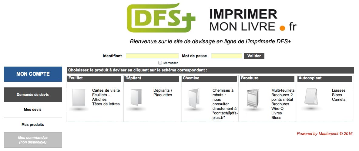 Devisage en ligne chez DFS