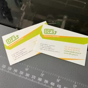 Cartes de visite quadri recto sur Sensation Tradition Blanc Naturel et Extra-Blanc