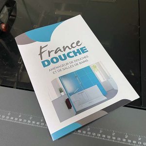 Brochure 2 points métal format A3 ouvert A4 fermé
